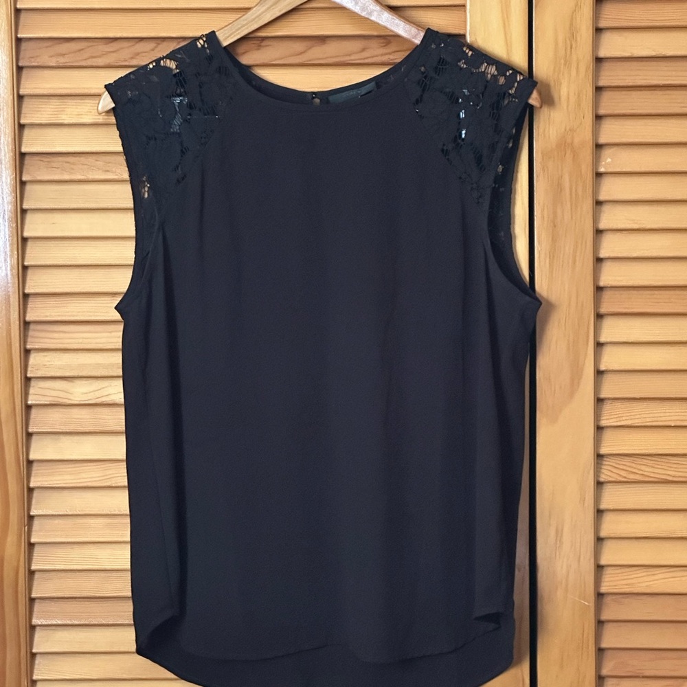 J. Crew Black Lace Detail Blouse